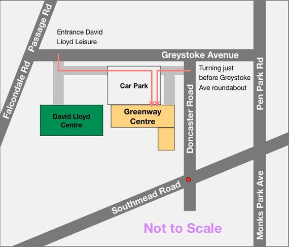 schematic map of area around Greenway Centre
