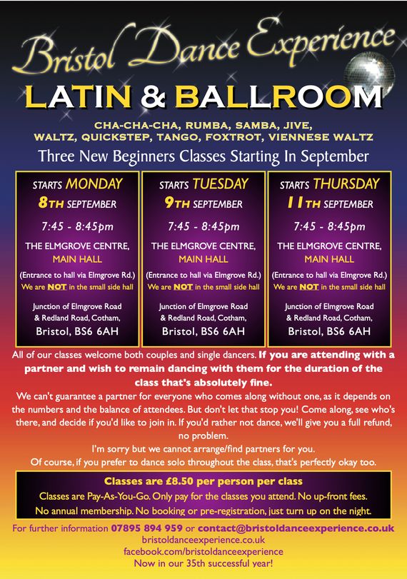 new beginners flyer for new term with all information