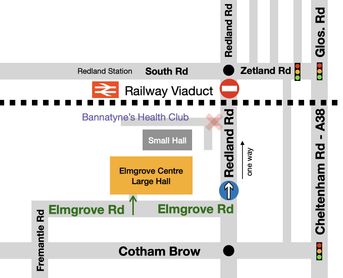Map or area around Elmgrove Centre Main Hall