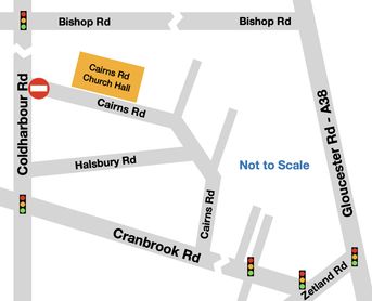 Map or area around Cairns Rd Baptist Church