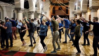 Students in a dance lesson